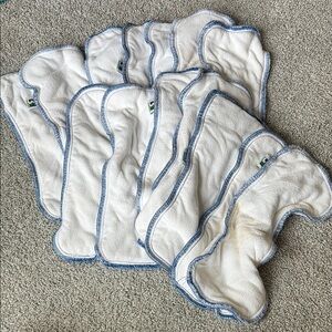 Set of Cloth best bottom 100% bamboo (large) Diaper Inserts (set of 14)